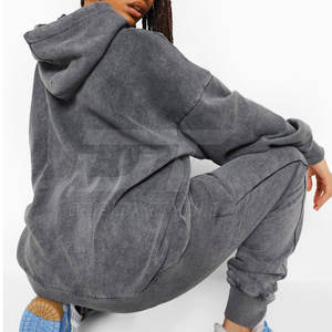 ชุดวอร์มผู้หญิงซักได้แบบเป็นกรดผ้าคอตตอนแห้งเร็วสวมใส่สบาย - Product Image 4