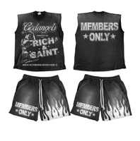 Ensemble deux pièces décontracté d'été pour hommes, vente en gros, imprimé personnalisé, polaire 300g, shorts et t-shirts 3D, séchage rapide, respirant