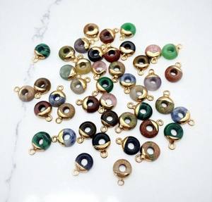 Abalorios redondos de malaquita con agujero grande, abalorio en forma de donut, colgante para hacer DIY, joyería hecha a mano, regalo de Navidad al por mayor - Product Image 4