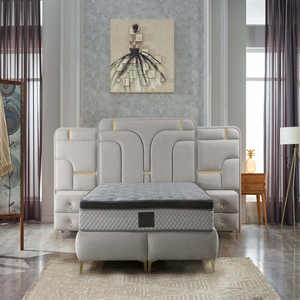 Hot Sale Modern Soft King Bedroom Furniture High Quality Teak <b>Bed</b> in Solid Wood Pine Plywood for Home Hotel Use <b>Double</b> Size - Product Image 5