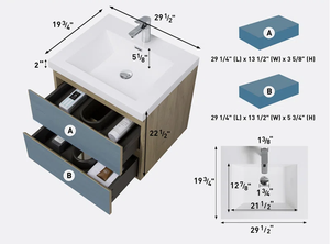 เคาน์เตอร์หินอ่อนกระดาษเมลามีนกันความชื้นสำหรับใช้ในห้องน้ำทำความสะอาดง่ายความจุในการจัดเก็บขนาดใหญ่ - Product Image 6