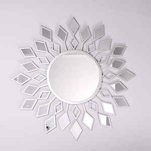 Bordure ronde perlée Design miroir mural mode américaine miroir de courtoisie décoratif pour salon chambre salle de bain entrée 2023 - Product Image 3