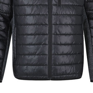 Chaqueta acolchada ligera personalizable para invierno al aire libre a prueba de viento transpirable cuello levantado cómodo cierre de cremallera de lona sólido - Product Image 3