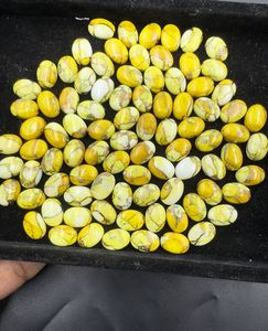 อัญมณีทรงวงรีสีเหลืองสีเขียวขุ่นดอกรักเร่ธรรมชาติอัญมณีทรงหลวมสำหรับทำเครื่องประดับ - Product Image 2