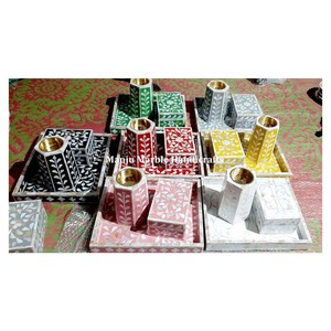 Design moderne Bakhoor Brûleur en bois de haute qualité MOP MDF avec incrustation d'os de pierres précieuses pour hôtels et bureau pour la promotion de cadeaux - Product Image 2