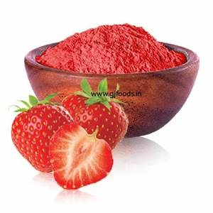 Poudre de fraise séchée par pulvérisation 100% naturelle de haute qualité de qualité supérieure avec des ventes de prix abordables fabrique en Inde - Product Image 2