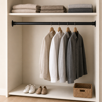 Tringle à rideaux, tringle de penderie, accessoires, ensemble de tringles métalliques