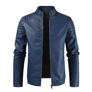 Chaqueta de Cuero y Lona Resistente al Agua para Hombre, Estilo Urbano, Diseño de Color Personalizado, Cuello Alto, Alta Calidad, Nueva Moda de Invierno 2026 - Product Image 1