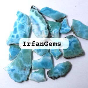 100% Natural Lariamr rebanada cabujón precio al por mayor lote hecho a mano de alta calidad Lairamr Fabricación de joyas piedra Larimar cabujón lote - Product Image 2