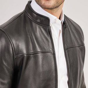 Veste en cuir de moto classique de haute qualité, design personnalisé OEM, très recommandée, pour hommes, fermeture éclair, en cuir PU - Product Image 2