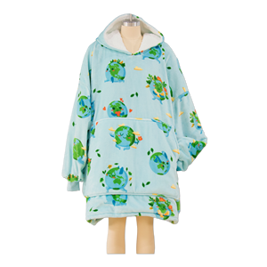 Kids Oversized Hoodie <b>Blanket</b> Custom Print Cambodia Clothing Factory Adults Sherpa <b>Fleece</b> <b>Wearable</b> <b>Blanket</b> for Winter - Product Image 1