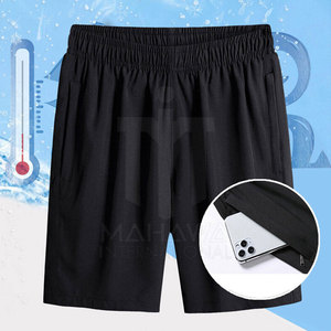 Shorts décontractés pour hommes en polyester/coton, taille haute avec cordon de serrage, logo personnalisé, légers, respirants, séchage rapide, écologiques, vente en gros - Product Image 3