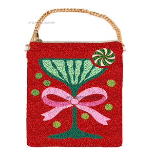 Bolso de Mano Elegante Hecho a Mano de Estilo Europeo Americano para Mujer, Bolso Cosmético de Lujo con Cuentas para el Día del Partido, Bolso Elegante para Chicas y Mujeres - Product Image 3