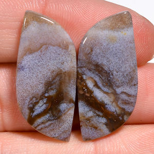 Pares de diseño de mariposa de Jaspers de lujo naturales, piedras preciosas de pera de corte radiante ovalado pulido para hacer pendientes de joyería elegante - Product Image 1