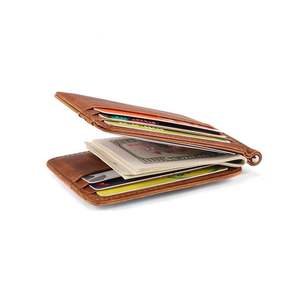 Wholesale Custom High Quality Crazy Horse Genuine Leather Men's <b>Long</b> Clutch <b>Bag</b> Large Capacity Cards Wallets - Product Image 3