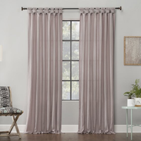 Rideaux occultants modernes de luxe prêts à poser pour salon et cuisine |   Tissu tissé 100% coton, couleurs personnalisées, motif flamme