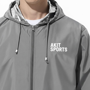 Chaqueta Cortavientos con Capucha para Hombre, Ajustada, Impermeable, Transpirable, de Alta Calidad, Talla Personalizada, Logotipo Frontal, para Invierno - Product Image 4