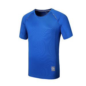 Poliéster Plata Ion secado rápido de gran tamaño deportivo Casual verano Unisex nuevo corto sólido tejido pantalla en blanco hombres camiseta para hombres - Product Image 3