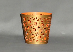 Hierro hecho a mano decoración del hogar Mesa decoración Navidad vela votiva Pilar soporte boda regalo decorativo artículo grabado trabajo - Product Image 5