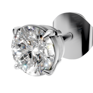 Pendientes de Oro Sólido de 18K con Diamantes Cultivados en Laboratorio con Certificación IGI, 1ct, F VS1, Corte Brillante Redondo, para Mujer - Product Image 5