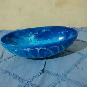 Cuencos de epoxi y resina, cuenco para servir ensalada, nuevo diseño, cuenco de resina para servir, hecho a mano, hogar, jardín, cocina y mesa, personalización - Product Image 4