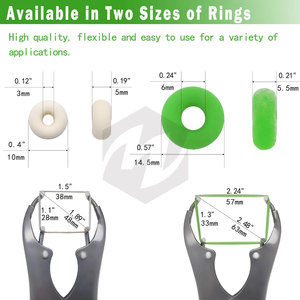 Kit de ligature orthopédique réutilisable en acier inoxydable avec pinces et 100 anneaux de castration de qualité supérieure (70 grands + 30 petits) durables pour le bétail - Product Image 2