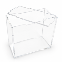 Boîte de collection TCG en acrylique moulé, 99,9 % résistante aux UV, à assembler facilement sans colle, emballage plat, vitrine de présentation