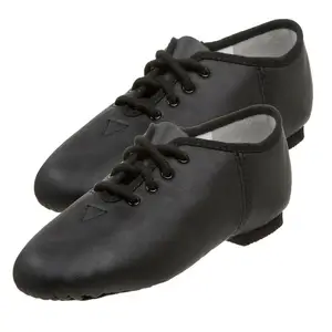 여성과 남성을위한 전문 가죽 재즈 댄스 슈즈 고품질 공장 제작 미끄럼 방지 분할 단독 OEM 재즈 신발