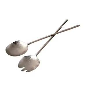 Ensemble de serveurs à salade modernes et élégants en acier inoxydable, couverts de service haut de gamme - Product Image 6
