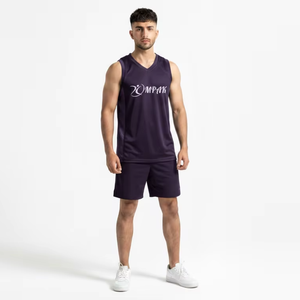 Camiseta de Baloncesto Premium Color Morado Galaxia Oscura para Equipos, Entrenamientos y Clubes, Ropa Deportiva Transpirable de Malla de Alto Rendimiento - Product Image 1
