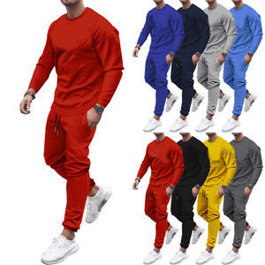 High Quality Unisex Wear 2 Piece Jogging Suits <b>Plain</b> <b>Tracksuit</b> Hoodie Men Sweatsuit Sets - Product Image 2