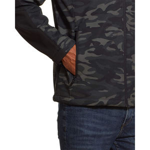 Veste décontractée chaude pour homme, en tissu souple tissé, à col montant, avec logo sur le devant, coupe-vent, imperméable, respirante, pour l'extérieur - Product Image 6