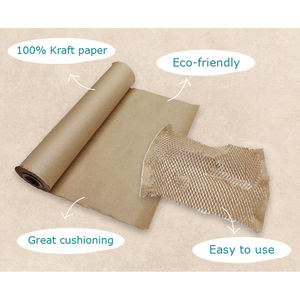 Rouleau d'emballage hexagonal en papier kraft recyclable 50m X 38cm pour applications d'emballage - Product Image 4