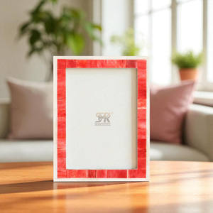 Colorful Mosaic Bone Inlay Handmade Photo <b>Frame</b> Customizable Logo/Size Wall/Tabletop Mounting for Office Home Event Photography - Product Image 2