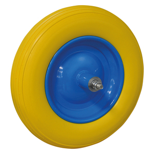 Pneumatico in poliuretano per carrello interno 155 mm - Perno lungo - Product Image 1