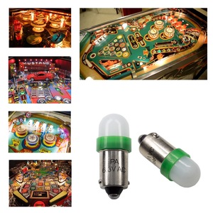 PA Ba9s 2 smd-lámpara led de máquina de pinball verde, lente esmerilada sin ghosting - Product Image 3