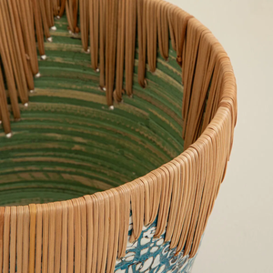 Venta al por mayor de macetas de jardín de bambú con incrustaciones de cáscara de huevo hechas a mano, macetas y macetas de interior hechas en Vietnam, buen precio - Product Image 2