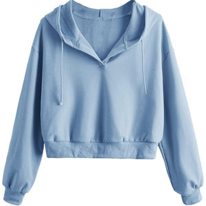 Sudadera con capucha para mujer de alta calidad, moda informal de talla grande, OEM, logotipo personalizado, sudadera antipilling de Color sólido para mujer - Product Image 5