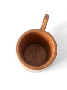 Tasse à thé en bois, mug fait à la main, style classique traditionnel, couleur foncée, bois massif naturel, écologique, durable, étanche, portable - Product Image 3