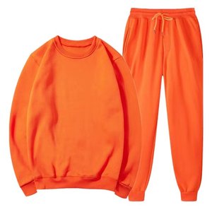 Sudadera holgada de gran tamaño para hombre, conjunto de pantalones de chándal de otoño, chándales transpirables ligeros para la temporada de otoño sólida - Product Image 1