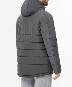 แจ็คเก็ตบุนวมมีฮู้ดสำหรับผู้ชาย, บุผ้าโพลีเอสเตอร์น้ำหนักเบามีซิปปกคอตั้งลำลองออกแบบได้ตามต้องการสำหรับฤดูหนาว - Product Image 2