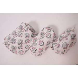 Sac de maquillage en coton imprimé durable avec fermeture éclair imperméable grande capacité pour les voyages et la trousse de toilette - Product Image 5