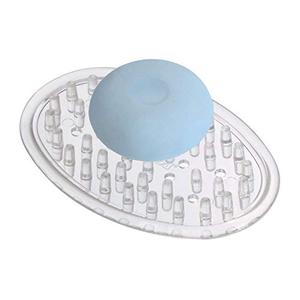 InterDesign 30100 Jabonera Ovalada Transparente Moderna <span class=keywords><strong>y</strong></span> Duradera para Baño - Product Image 1
