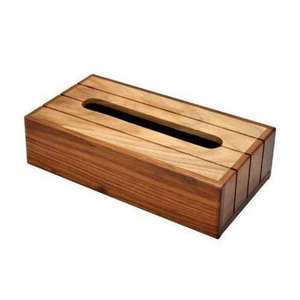 Caja de pañuelos de madera y metal con diseño promocional de productos de tendencia superior Soporte de papel de barra de hotel con tapa Caja de pañuelos de vajilla - Product Image 6