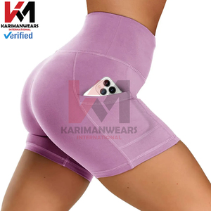 Shorts de Yoga de Compresión para Mujer |   Shorts de Ciclismo de Cintura Alta |   Ropa Deportiva de Secado Rápido, Transpirable, de Spandex/Poliéster - Product Image 3