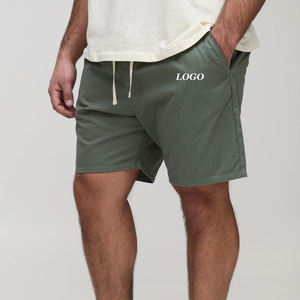 Shorts en coton pour hommes de qualité supérieure, coupe classique, prix de gros, couleur unie, durable, fermeture éclair et matière ajustable, 2026 - Product Image 1