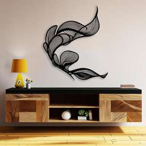 Art mural en métal moderne, Art mural en métal de style moderne et luxueux, Grande décoration murale, Décoration intérieure minimaliste, Cadeau de fête des mères - Product Image 1