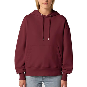 Sudadera con Capucha Gris para Hombre, Corte Holgado, Color Sólido, Informal, Tejida, Manga Larga, con Bolsillos, para Otoño - Product Image 3