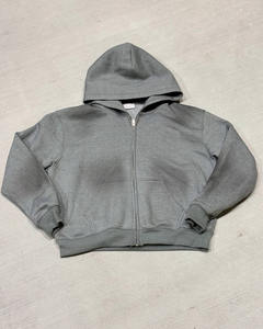 Ensemble de survêtement unisexe décontracté gris en coton léger et ample avec capuche, style streetwear, taille XL, idéal pour le jogging – Personnalisation OEM - Product Image 3