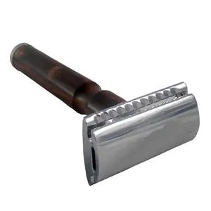 Double Edge Safety <b>Razor</b> Aluminium <b>Set</b> Handle Metal Classical Rose Gold <b>Razor</b> - Product Image 5